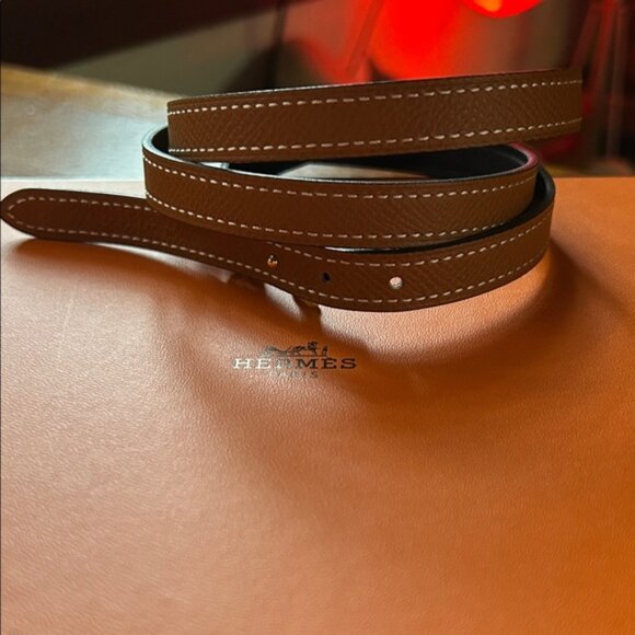 Hermès Narrow Belt. Reversible Leather Strap ⭐️? main image 5